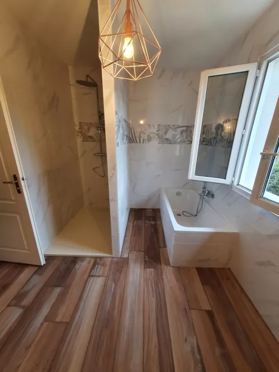 Rénovation complète d'une salle de bain à Tassin la demi lune, L'Arbresle, Romain Petel