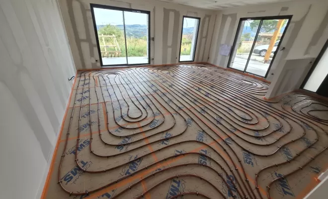 Réalisation plancher chauffant à savigny, L'Arbresle, Romain Petel